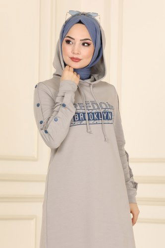 moda selvim Combine 7043NZR779 Gray&Indigo - Thumbnail