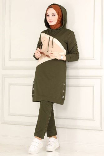 moda selvim Combine 7054NZR779 Khaki - Thumbnail