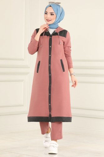 moda selvim Combine 7057NZR779 Anthracite&Dusty Rose - Thumbnail