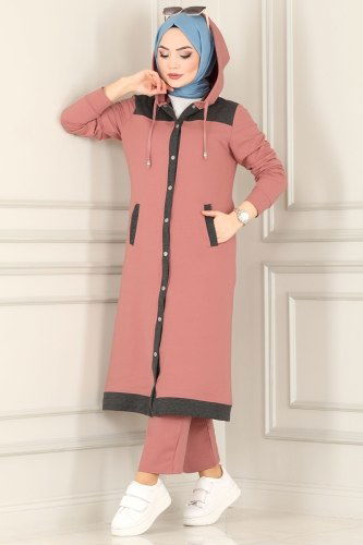 moda selvim Combine 7057NZR779 Anthracite&Dusty Rose - Thumbnail