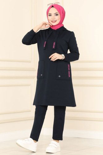moda selvim Combine 7058NZR779 Navy Blue - Thumbnail