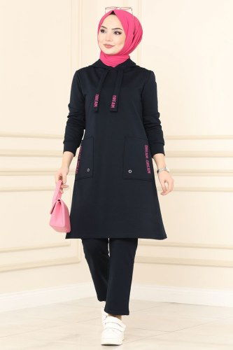 moda selvim Combine 7058NZR779 Navy Blue - Thumbnail