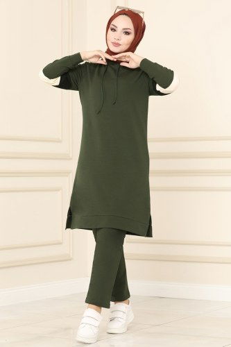 moda selvim Combine 7086NZR779 Khaki - Thumbnail