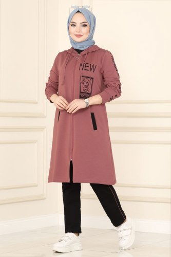 moda selvim Combine 7096NZR779 Dusty Rose&Black - Thumbnail