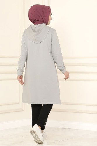 moda selvim Combine 7096NZR779 Gray&Black - Thumbnail