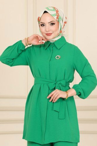 moda selvim Combine 7124NZR779 Benetton Green - Thumbnail