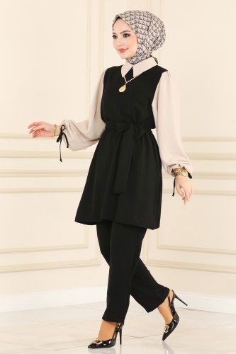 moda selvim Combine 7183NZR779 Black - Thumbnail