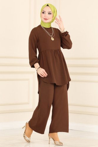 moda selvim Combine 7185NZR779 Brown - Thumbnail