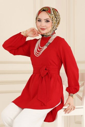 moda selvim Combine 7185NZR779 Red&Ecru - Thumbnail