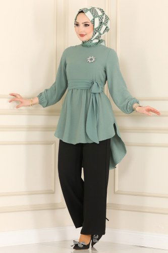 moda selvim 7185NZR779 كاجلا اند بلاك طقم - Thumbnail