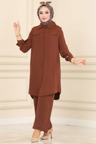moda selvim Combine 7189NZR779 Brown - Thumbnail