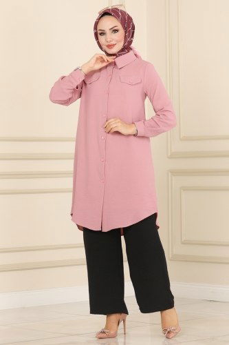 moda selvim Combine 7189NZR779 Dusty Rose&Black - Thumbnail
