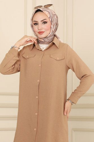 moda selvim 7189NZR779 لحمي&اسود طقم - Thumbnail