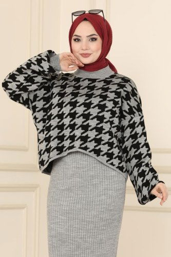 moda selvim Combine 744MT581 Gray - Thumbnail