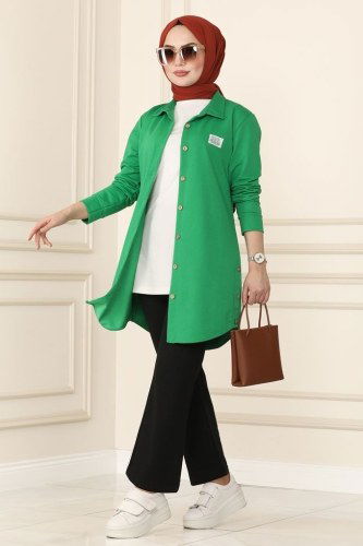 moda selvim Combine 7828AYD574 Benetton Green&Black - Thumbnail
