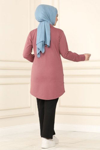 moda selvim Combine 7828AYD574 Dusty Rose&Black - Thumbnail