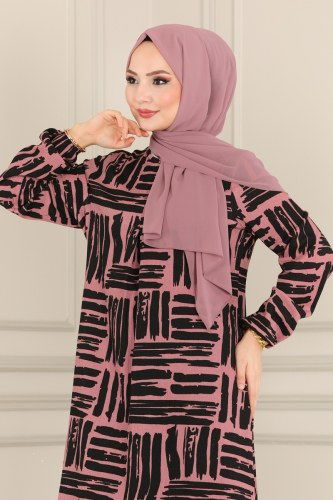 moda selvim 8001MRT754 الزهري طقم - Thumbnail