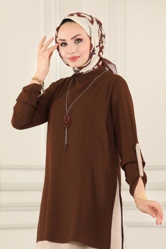 moda selvim Combine 8034NZR779 Brown&Stone - Thumbnail