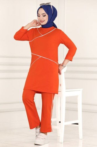 moda selvim Combine 8292AYD574 Orange - Thumbnail