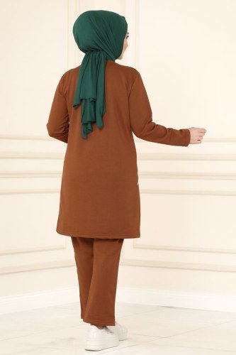 moda selvim 8292AYD574 رملي طقم - Thumbnail