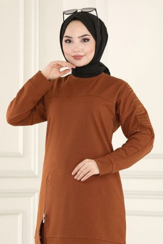 moda selvim 8680AYD574 رملي طقم - Thumbnail