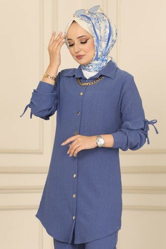 moda selvim 8868AYD574 ياقوتي طقم - Thumbnail
