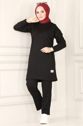 moda selvim Combine 8878AYD574 Black - Thumbnail