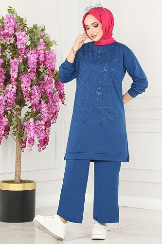 moda selvim 9000SBL832 ياقوتي طقم - Thumbnail