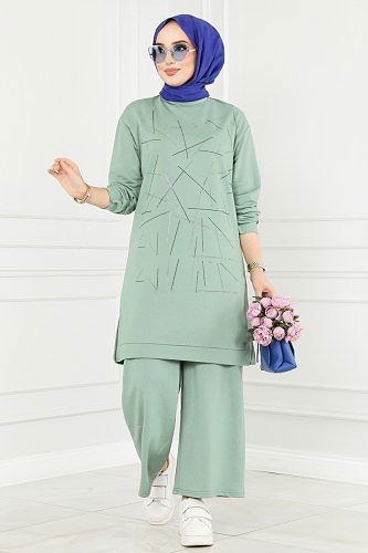 moda selvim 9000SBL832 تركوازي طقم - Thumbnail