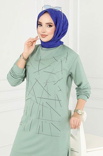 moda selvim 9000SBL832 تركوازي طقم - Thumbnail