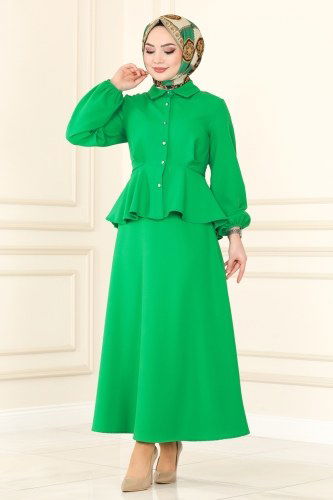 moda selvim Combine 9180MAK757 Benetton Green - Thumbnail