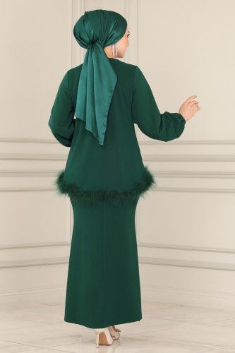 moda selvim 9188MAK757 الزيتي طقم - Thumbnail