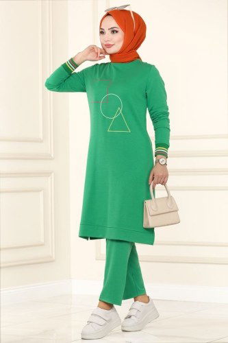 moda selvim Combine 9999ASY563 Benetton Green - Thumbnail