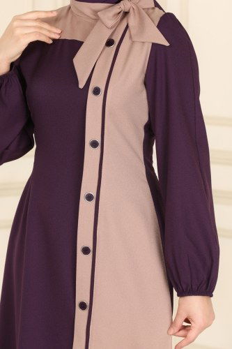 moda selvim Combine ASM2492-1 Purple - Thumbnail