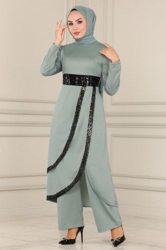 moda selvim ASM2500 اخضر طقم - Thumbnail