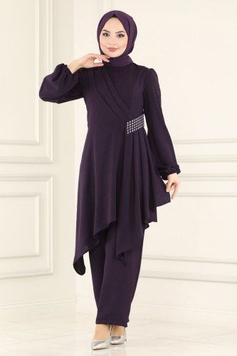 moda selvim Combine ASM2527 Purple - Thumbnail