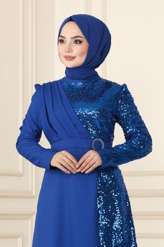 moda selvim ASM2542 ازرق طقم - Thumbnail
