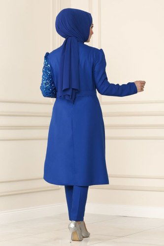 moda selvim ASM2542 ازرق طقم - Thumbnail