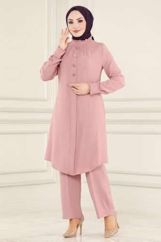 moda selvim ASM2562 وردي طقم - Thumbnail