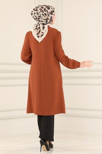 moda selvim Combine ASM2564 Tan&Black - Thumbnail