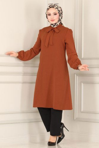 moda selvim Combine ASM2564 Tan&Black - Thumbnail