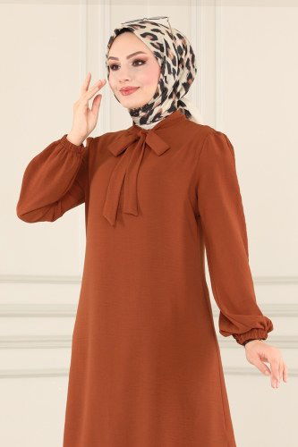 moda selvim ASM2564 رملي&اسود طقم - Thumbnail