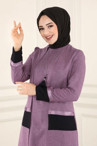 moda selvim Combine ASM2565 Lilac&Black - Thumbnail