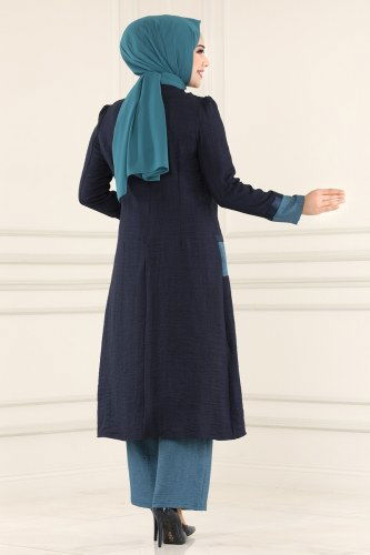 moda selvim Combine ASM2565 Navy Blue&Indigo - Thumbnail