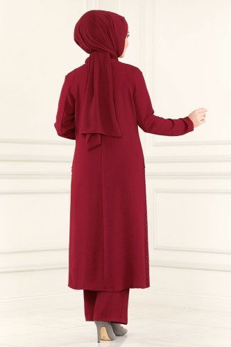 moda selvim Combine ASM2568 Claret Red - Thumbnail