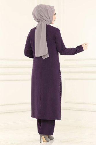 moda selvim Combine ASM2568 Purple - Thumbnail