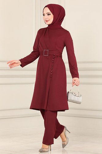 moda selvim Combine ASM2578 Claret Red - Thumbnail