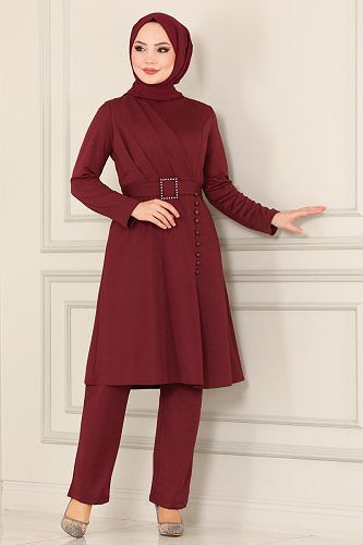 moda selvim Combine ASM2578 Claret Red - Thumbnail