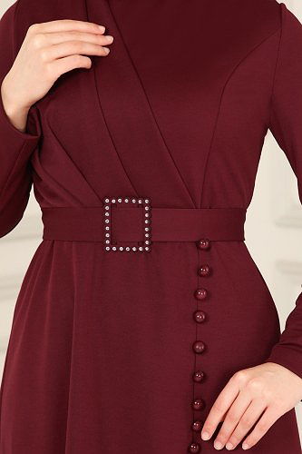 moda selvim ASM2578 الخمري طقم - Thumbnail