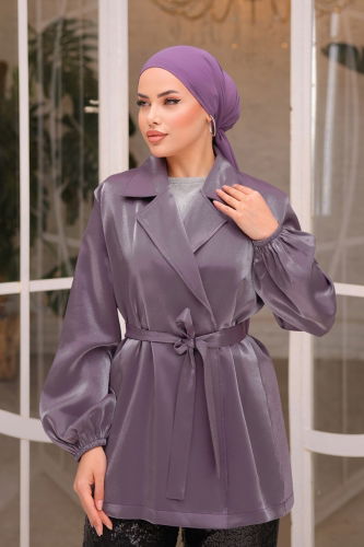 moda selvim Combine ASM2688 Lilac&Black - Thumbnail